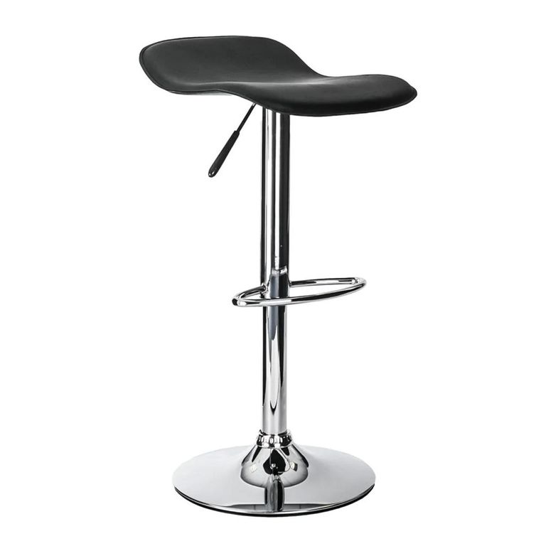 Ohio Barstool - Set of 2 - Black Leather - ABS249-BLK