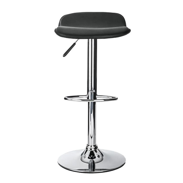 Ohio Barstool - Set of 2 - Black Leather - ABS249-BLK