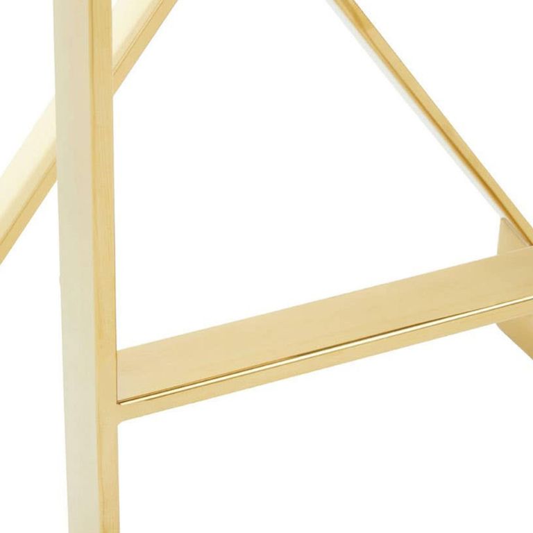 Azalea Barstool - Set of 2 - Ivory Fabric with Gold Base