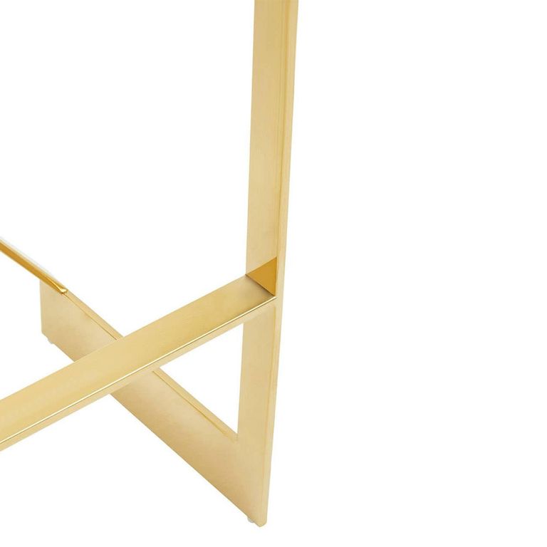Azalea Barstool - Set of 2 - Ivory Fabric with Gold Base