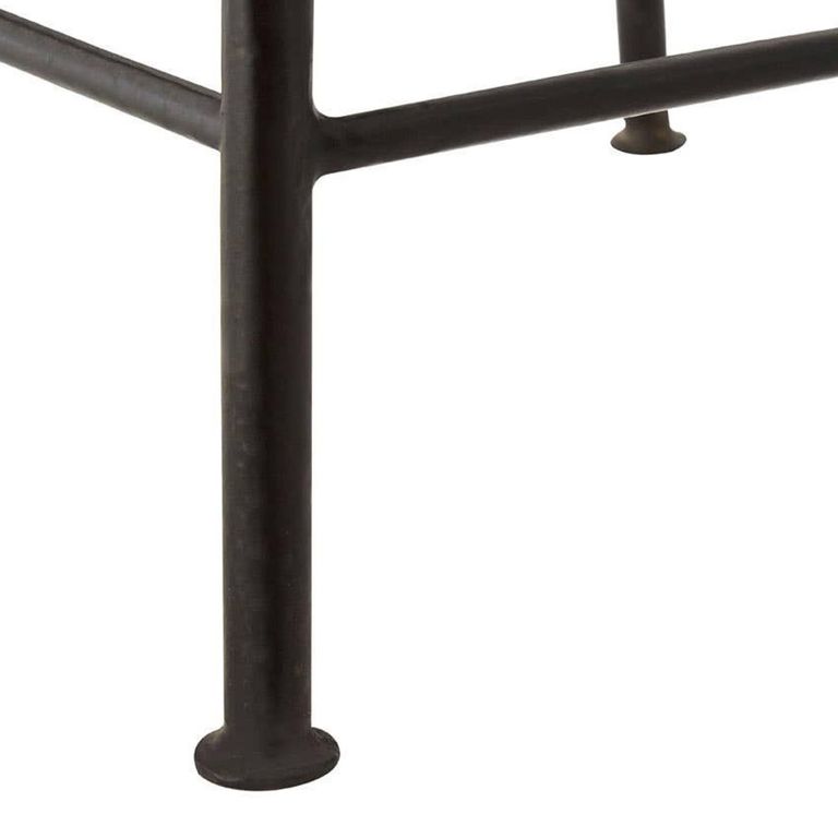 Boho Barstool - Cowhide - Industrial - Round