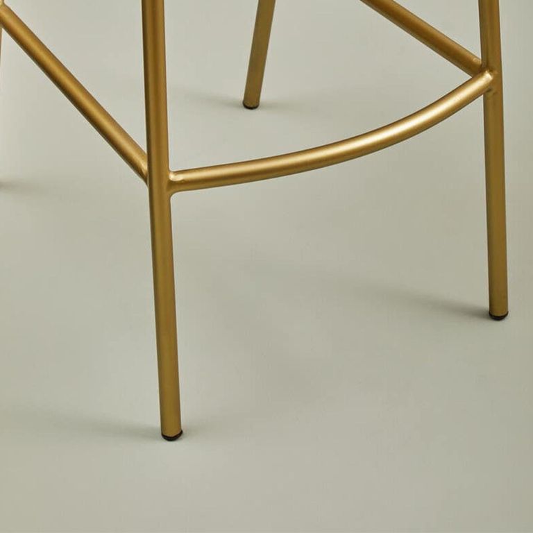 Buffalo Bar Chair - Black - Leather with Gold Metal