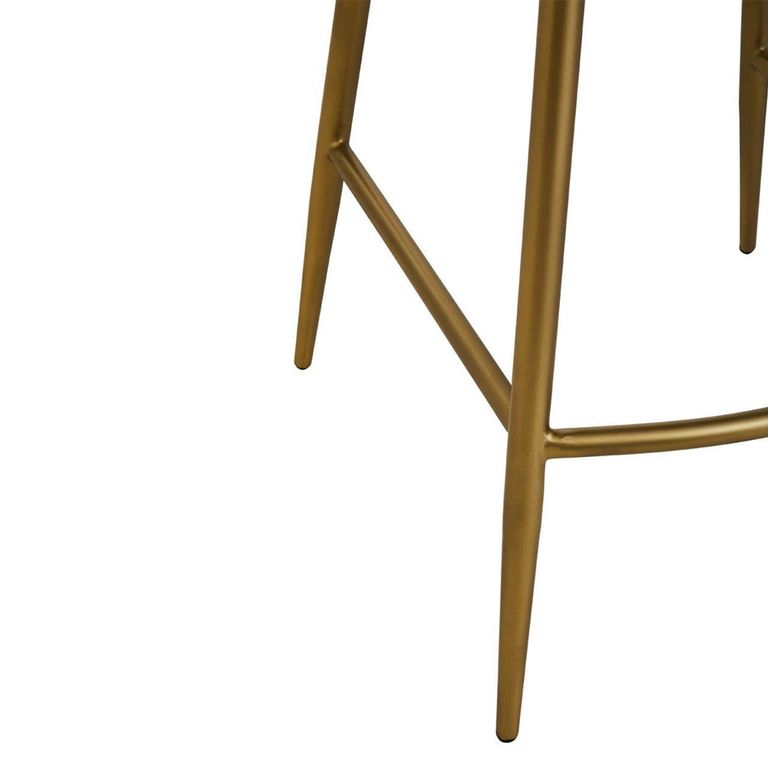 Buffalo Bar Chair - Tan - Leather with Gold Metal Frame