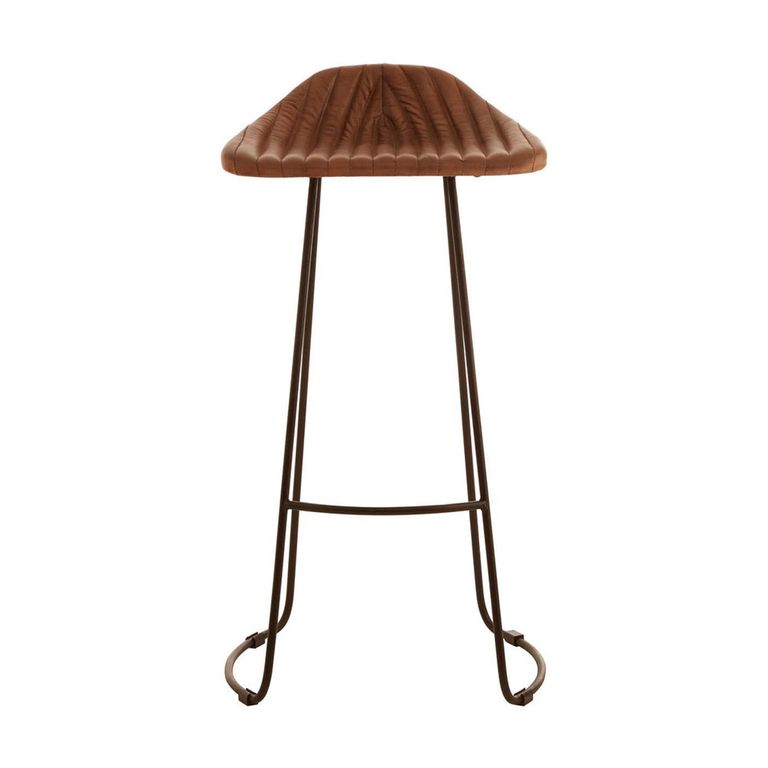 Buffalo Barstool - Set of 2 - Brown - Leather