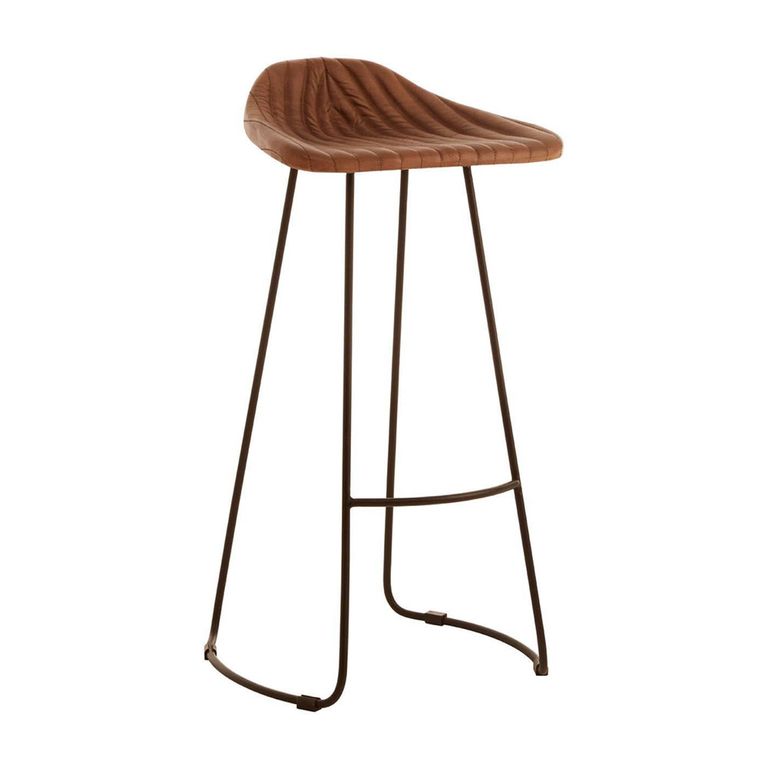 Buffalo Barstool - Set of 2 - Brown - Leather
