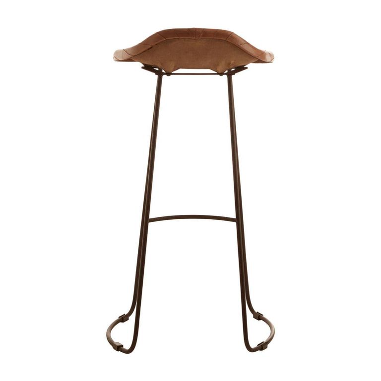 Buffalo Barstool - Set of 2 - Brown - Leather
