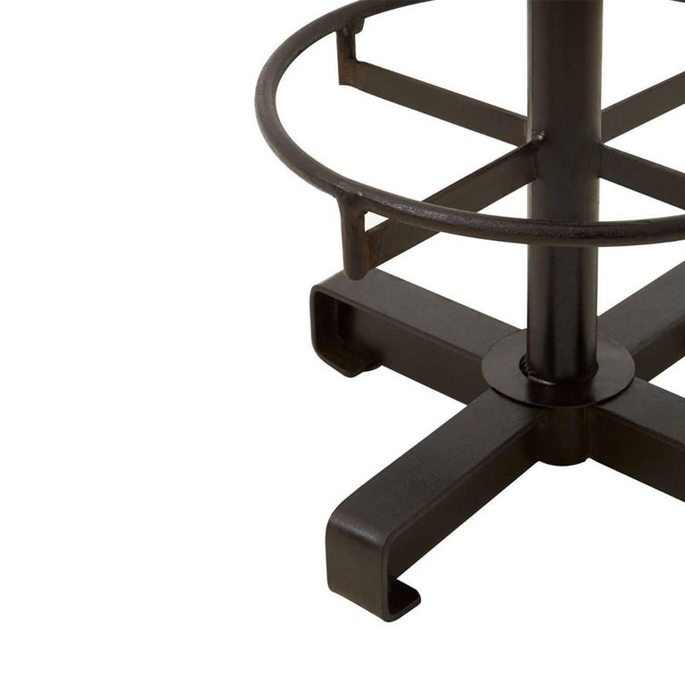 Buffalo Barstool - Set of 2 - Round - Brown - Leather