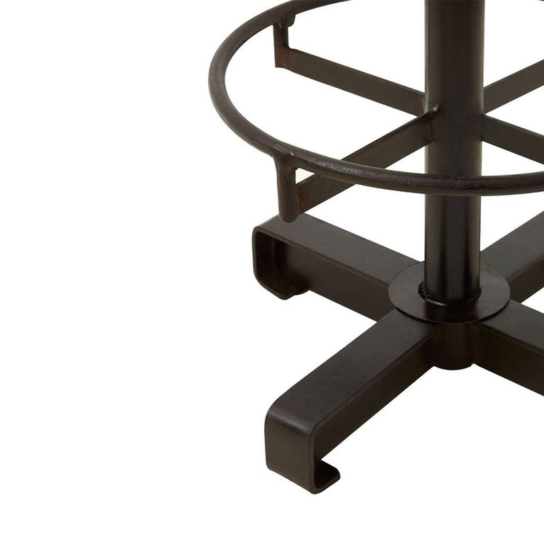 Buffalo Barstool - Set of 2 - Round - Light Brown - Leather