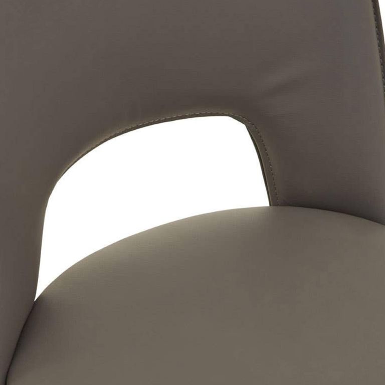 Gilden Bar Chair - Grey Faux Leather with Metal Legs