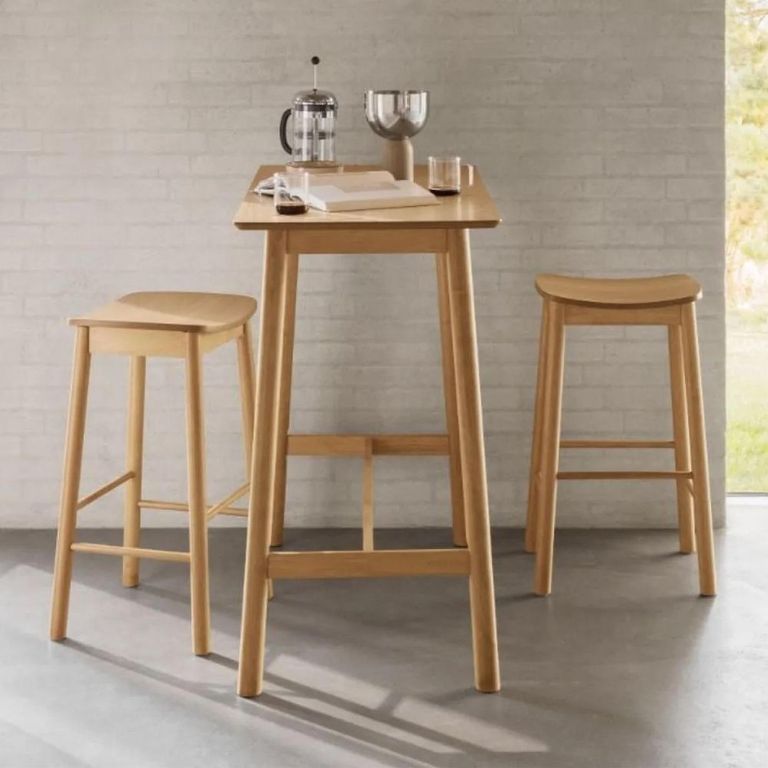 Clearance - Barlow Barstool - Set of 2 - Without Back - Matt Oak - FSS17373