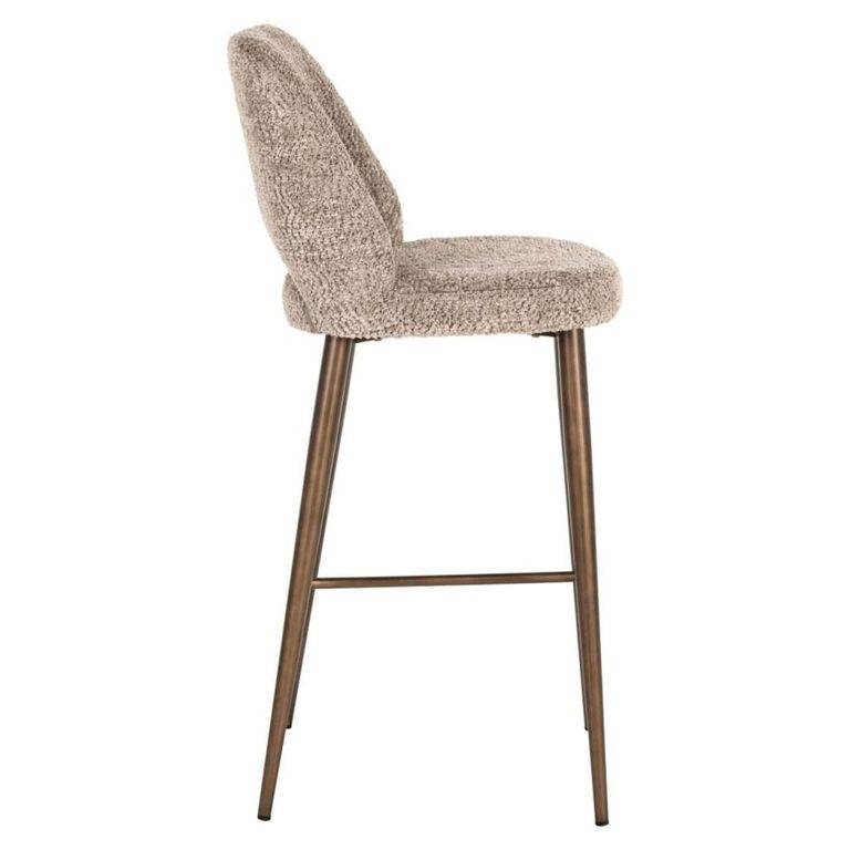 Delphine Barstool - Lovely Nature and Gold - Fabric and Metal
