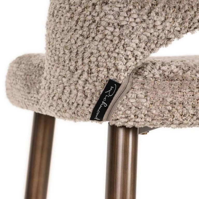 Delphine Barstool - Lovely Nature and Gold - Fabric and Metal