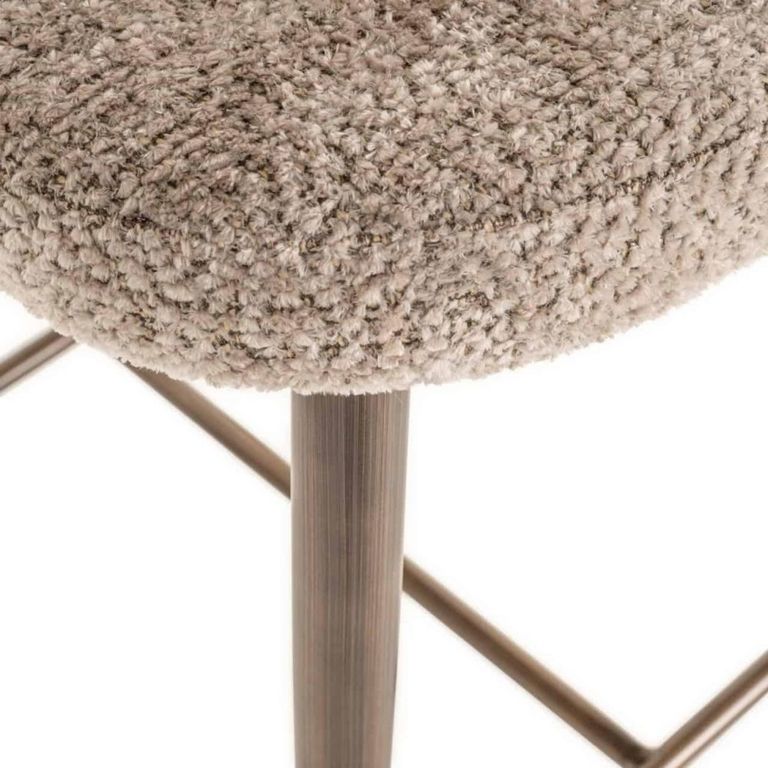 Delphine Barstool - Lovely Nature and Gold - Fabric and Metal