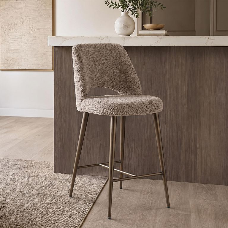 Delphine Counter Stool - Lovely Nature - Fabric and Metal