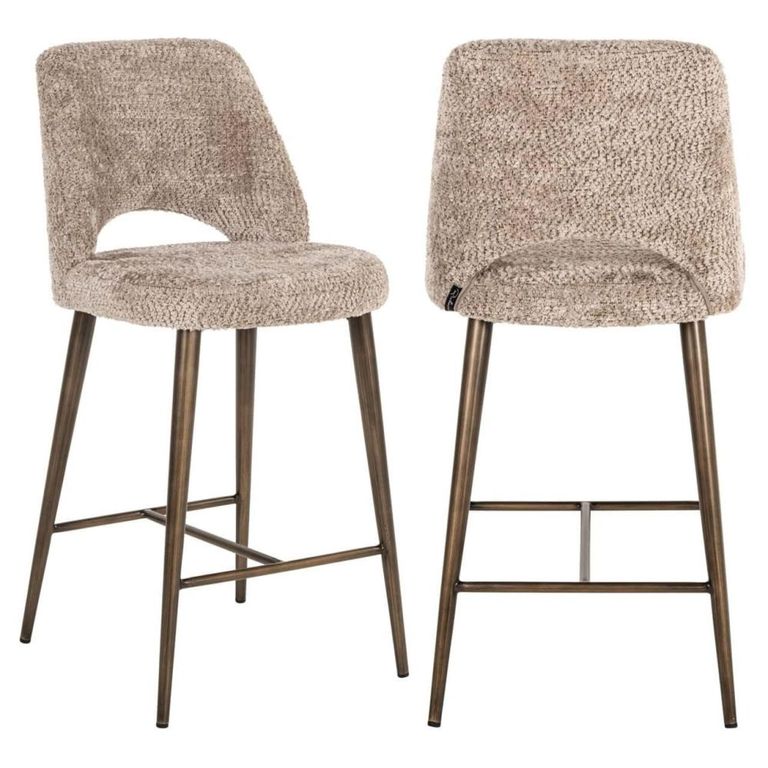 Delphine Counter Stool - Lovely Nature - Fabric and Metal
