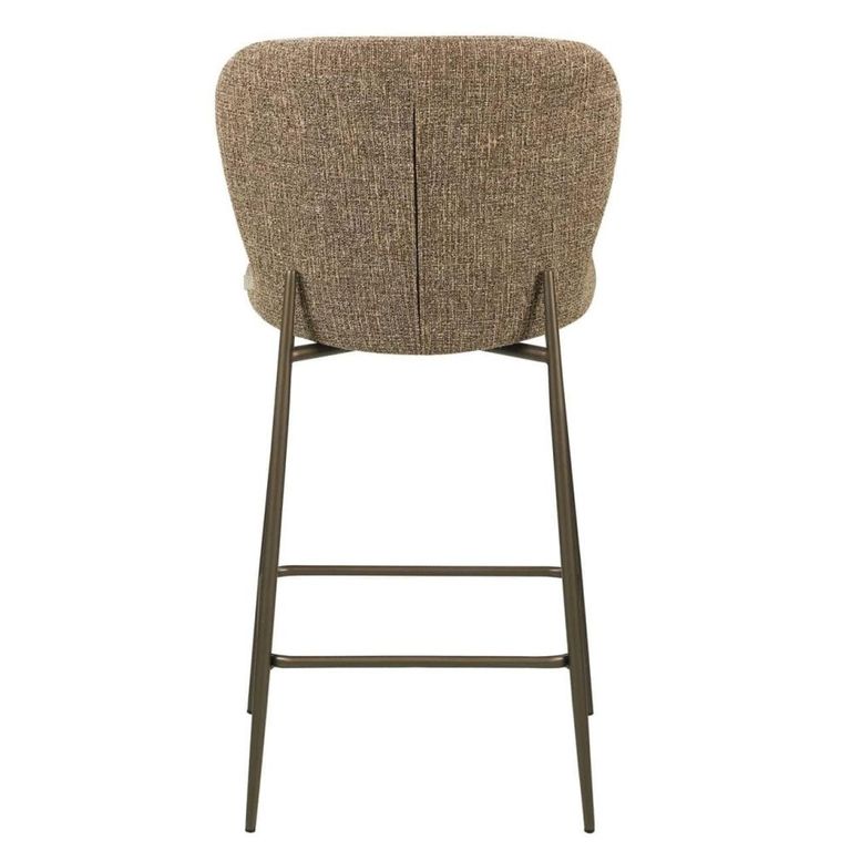 Odarby Counter Stool - Brown Tweed - Fabric and Metal