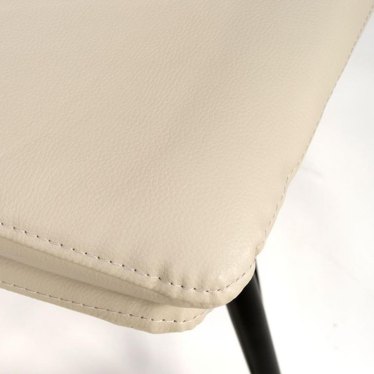 Nobo Swivel Bar Stool - Set of 2 - Taupe - Faux Leather