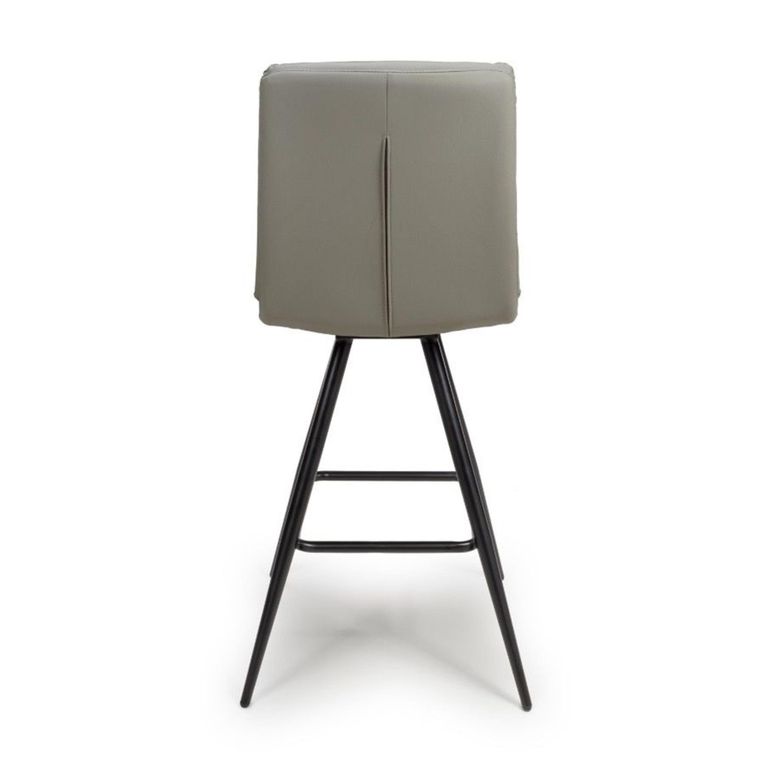 Nobo Swivel Bar Stool - Set of 2 - Truffle - Faux Leather