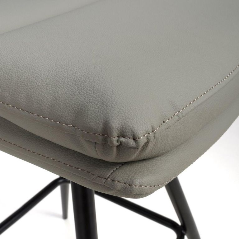 Nobo Swivel Bar Stool - Set of 2 - Truffle - Faux Leather