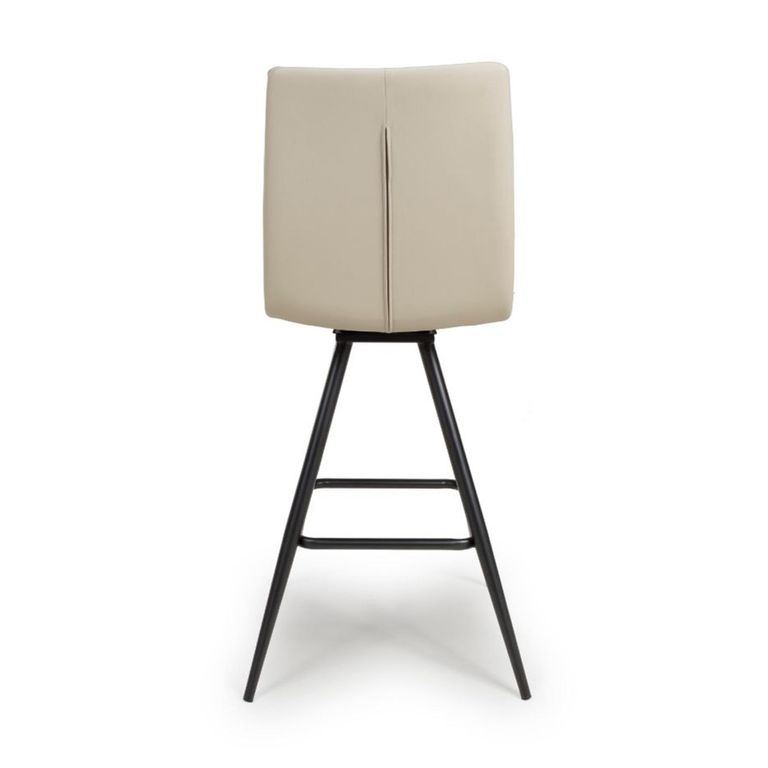 Nobo Swivel Counter Stool - Set of 2 - Taupe - Faux Leather