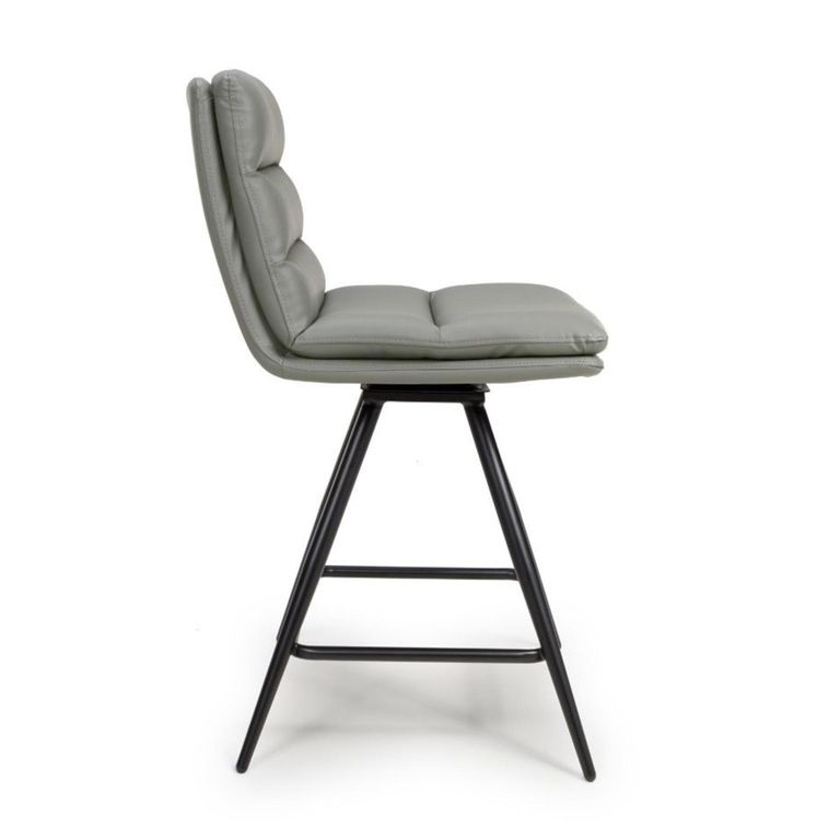 Nobo Swivel Counter Stool - Set of 2 - Truffle - Faux Leather