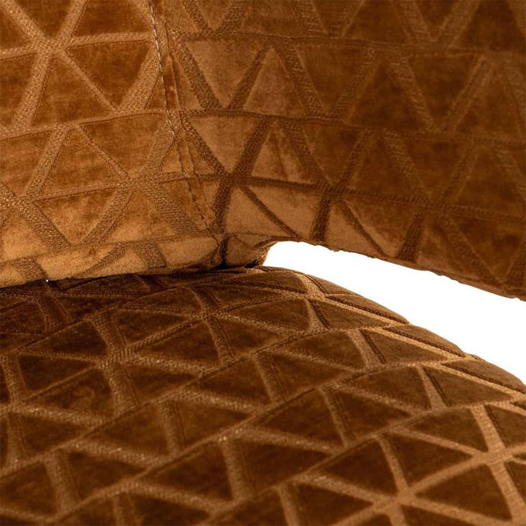 Indigo Gold Fabric Counter Stool with Back