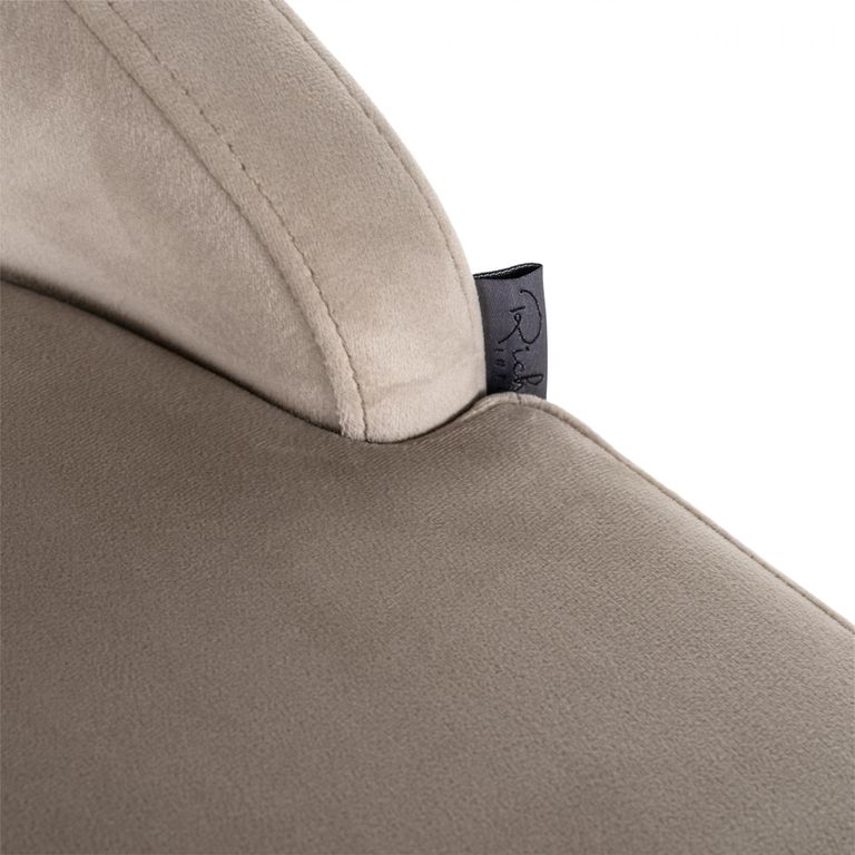 Bolton Khaki Fabric and Brushed Gold Barstool with Back (Set of 2)