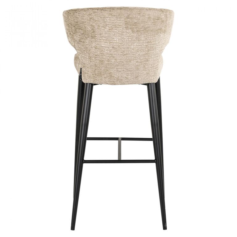 Taylor Beige Barstool with Black Legs