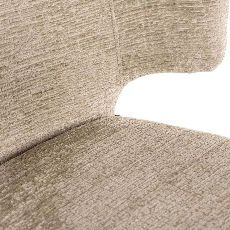 Taylor Beige Barstool with Black Legs