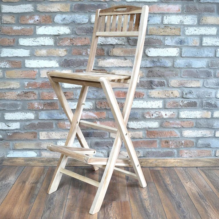 Barstool - Set of 2 - Teak Wood