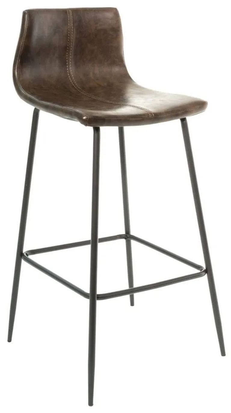 Clearance - Bermuda Barstools - Set of 2 - Chestnut Vegan Leather - FSS14790