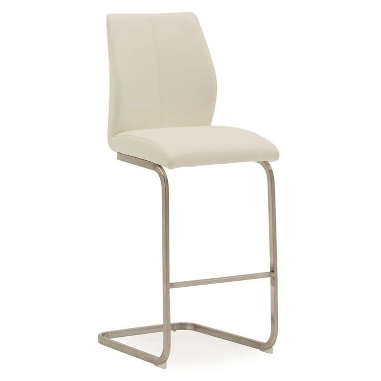 Clearance - 4 x Vida Living Irma White Faux Leather Barstool - A272