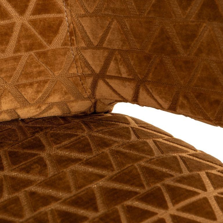 Indigo Gold Fabric Counter Stool With Back