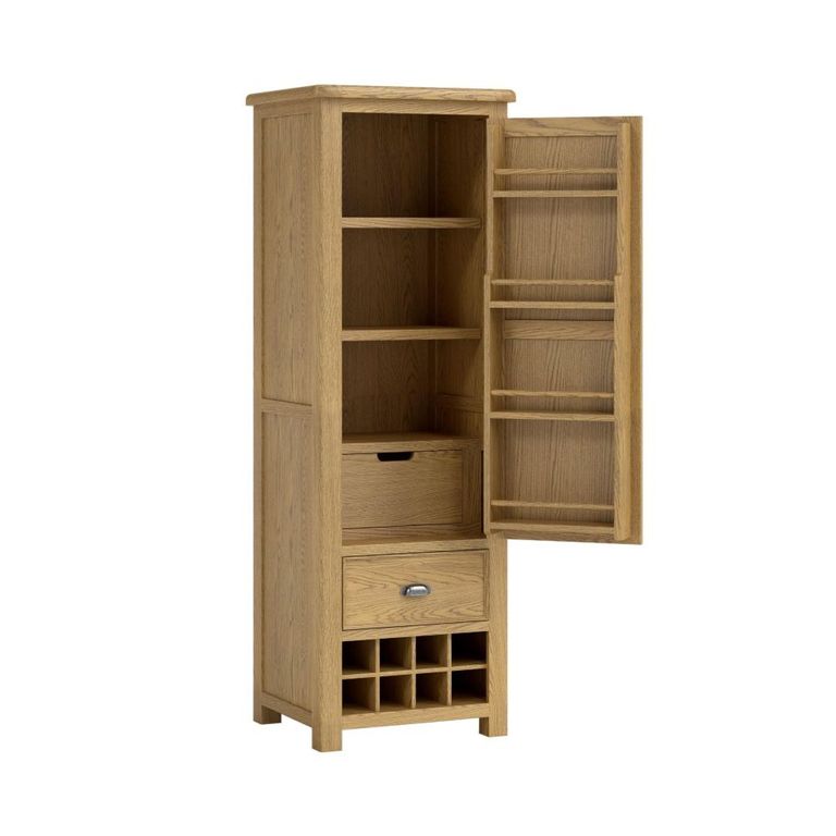 Dorchester Larder Unit - 1 Door - 2 Drawer - Rustic Oak