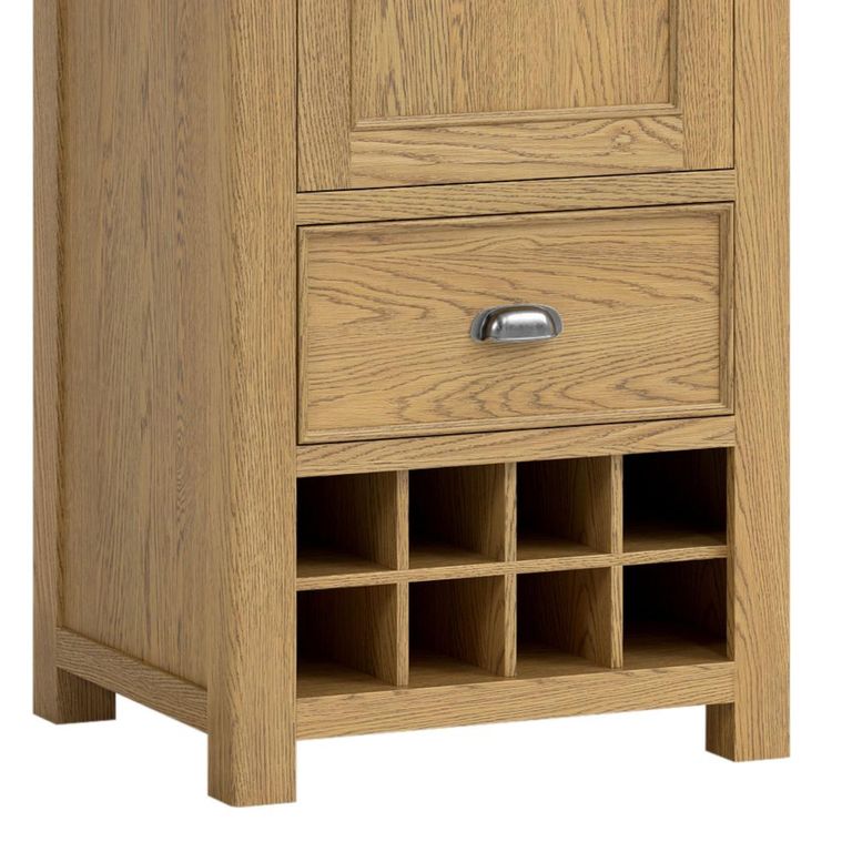 Dorchester Larder Unit - 1 Door - 2 Drawer - Rustic Oak