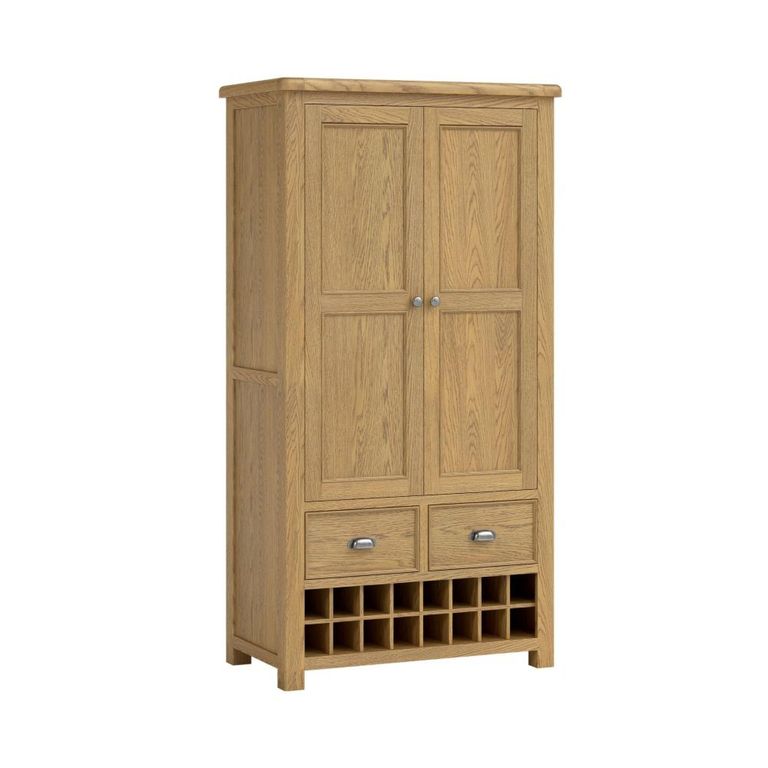 Dorchester Larder Unit - 2 Door - 4 Drawer - Rustic Oak