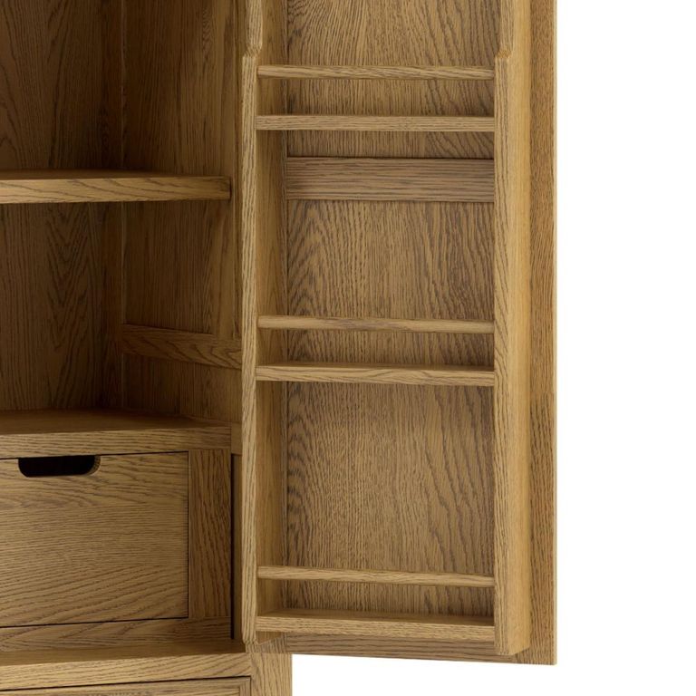 Dorchester Larder Unit - 2 Door - 4 Drawer - Rustic Oak