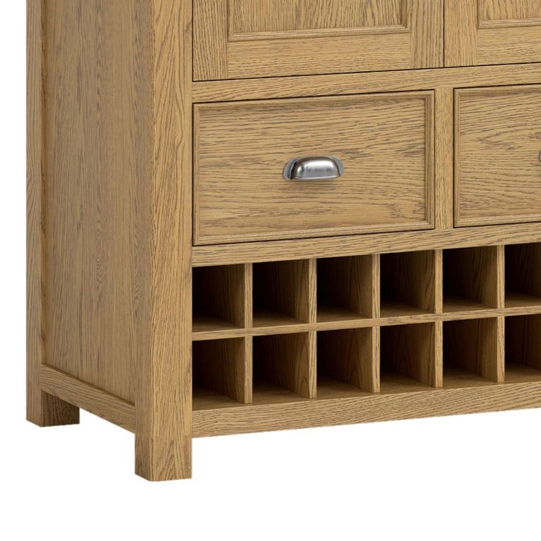 Dorchester Larder Unit - 2 Door - 4 Drawer - Rustic Oak