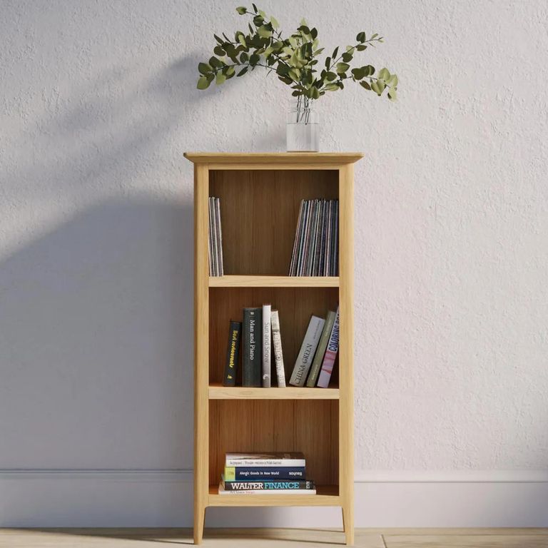 Selene Oak Narrow CD Bookcase