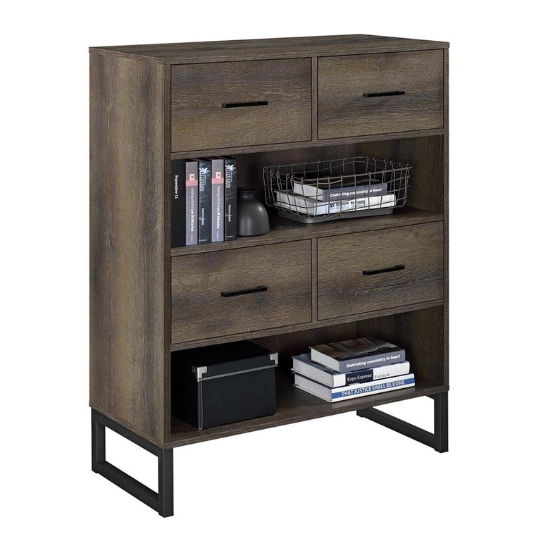 Cabrini Office Bookshelf - Brown - 9665096COMUK