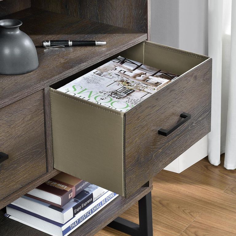 Cabrini Office Bookshelf - Brown - 9665096COMUK