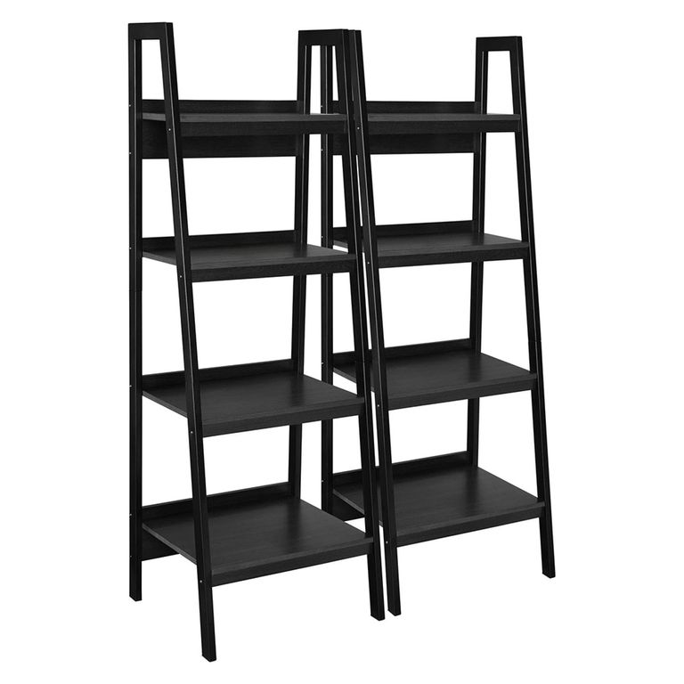 Lawrence Ladder Bookshelf - Black - 9482096UK