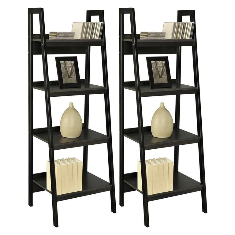 Lawrence Ladder Bookshelf - Black - 9482096UK