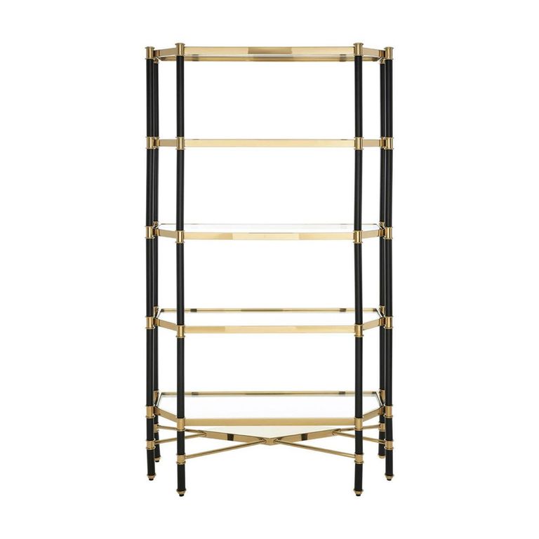 Allessi Shelving Unit - Glass and Champagne - Large