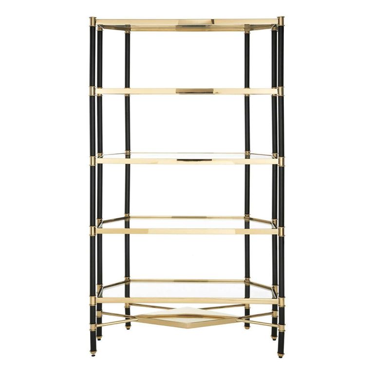 Allessi Shelving Unit - Glass and Champagne - Large