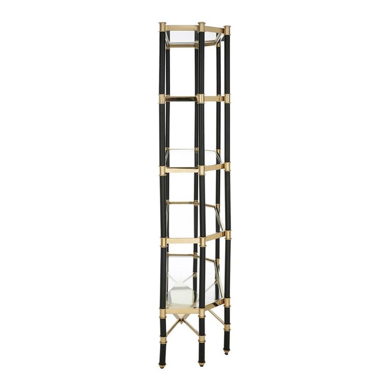 Allessi Shelving Unit - Glass and Champagne - Large