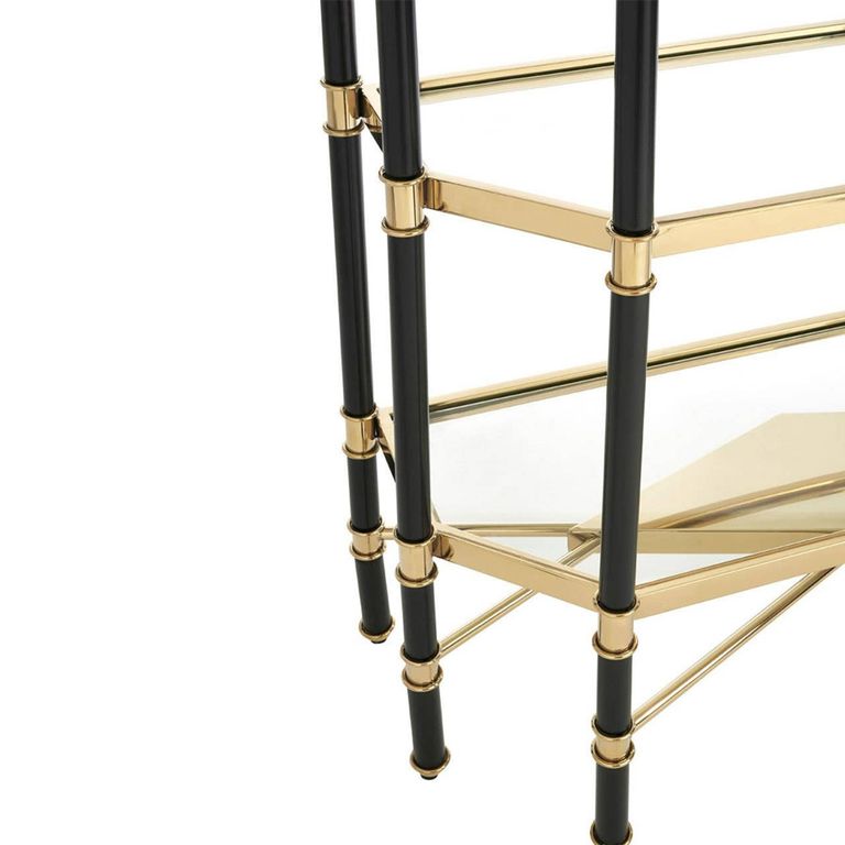 Allessi Shelving Unit - Glass and Champagne - Large