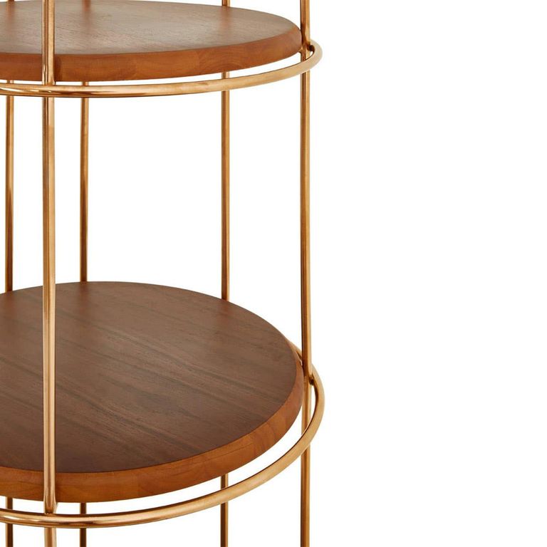 Horizon Shelving Unit - Large Cage - Gold Metal