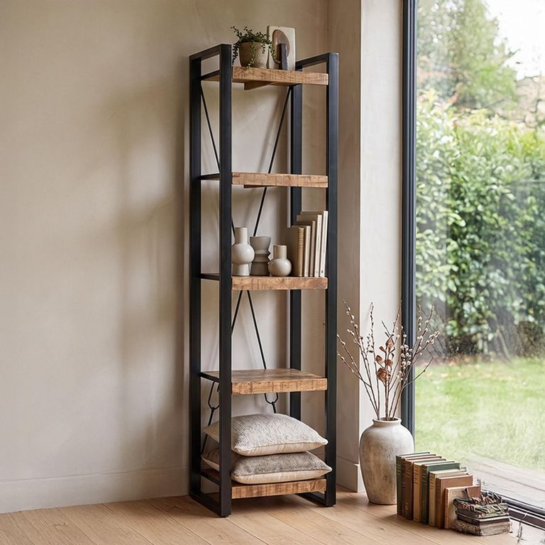 Nairobi Shelving Unit - Tall - Natural - Rustic Mango Wood