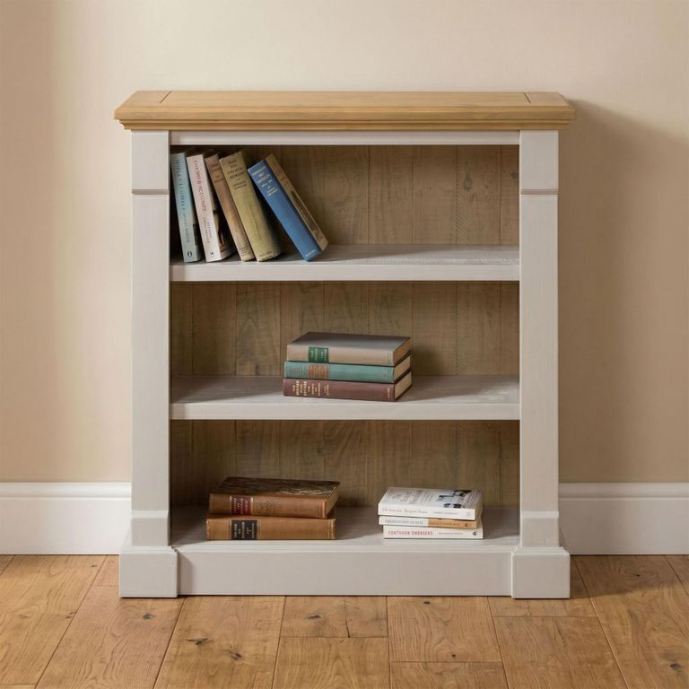 Chateau Bookcase - Low - Grey Painted - Pine